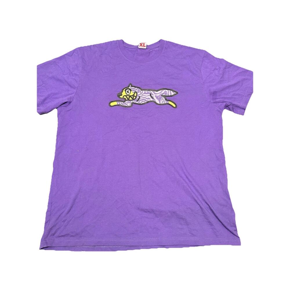 Ice Cream Running Dog T-Shirt - IceCream Graphic - Mens XL Tee - Prism Violet